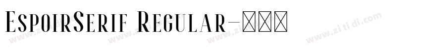 EspoirSerif Regular字体转换